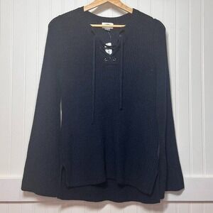 Old Navy Sweater Navy Blue Hippie Grunge Fairy Cozy Comfy‎ Beachy Knit Lace NWT